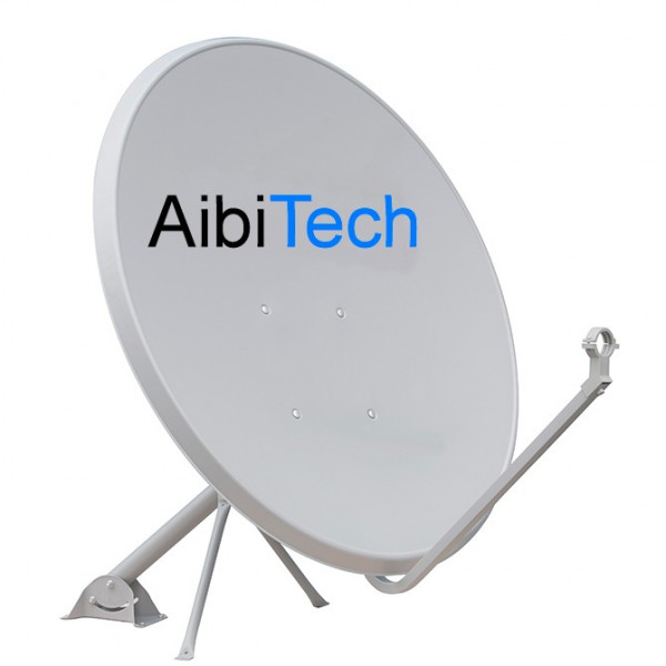 Antena Parabolica Satelital Banda KU AibiTech 90 x 99 cm con LNBF Full HD,  para Ses4