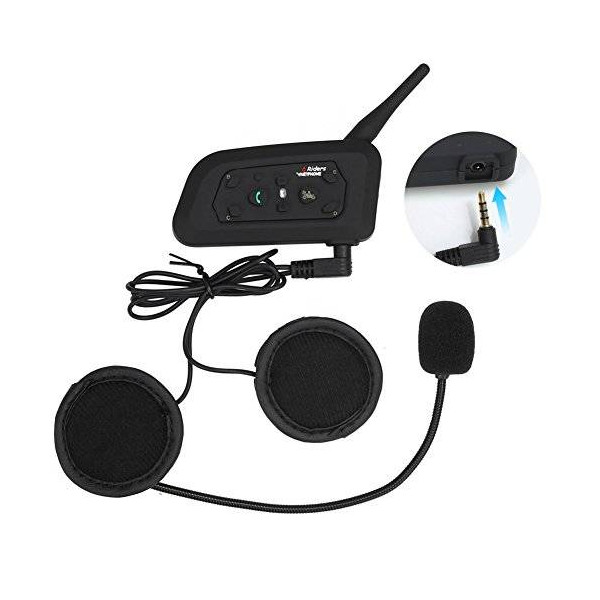 Intercom V6 para casco de Moto 1200m 6 Riders Intercomunicador BT  Interphone auriculares Bluetooth inalambrico