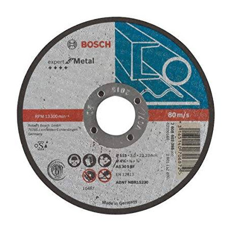 Disco De Corte 115 Mm 4-1/2” Metal Bosch – 50 Unidades