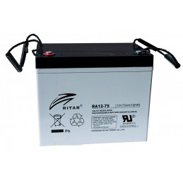 Bateria AGM VRLA Ritar RA12-75 12V 75Ah Terminal F11/F15 26x16.9x21cm
