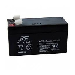 Bateria AGM VRLA Ritar RT1213 12V 1.3Ah Terminal F1 9.7x4.3x5.2cm