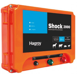 Cerco electrico Ganadero Hagroy Hagroy SHOCK 2000 Electrificador 20km 1.2J 12V IP55