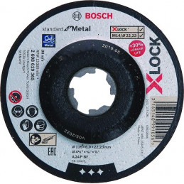 Disco de Desbaste Standard for Metal X-LOCK 115mm x6x22.23mm, Bosch 2608619365