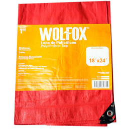 Lona 18x24" Rafia Polietileno Multiproposito Rojo Wolfox WF0024